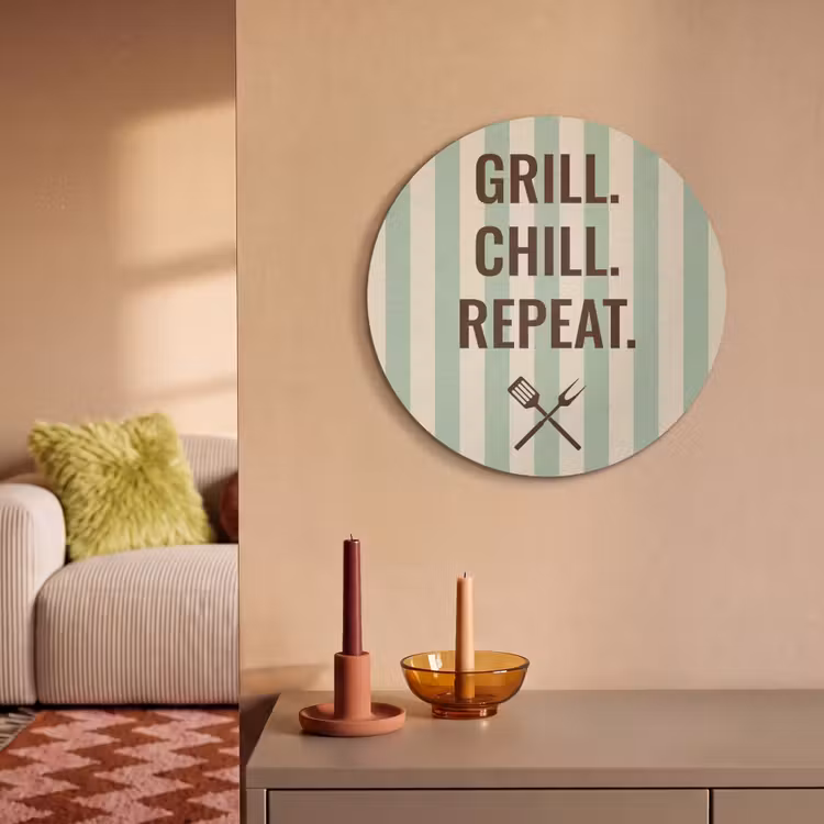 Akoestisch schilderij - Quote - Strepen - Grill — 2