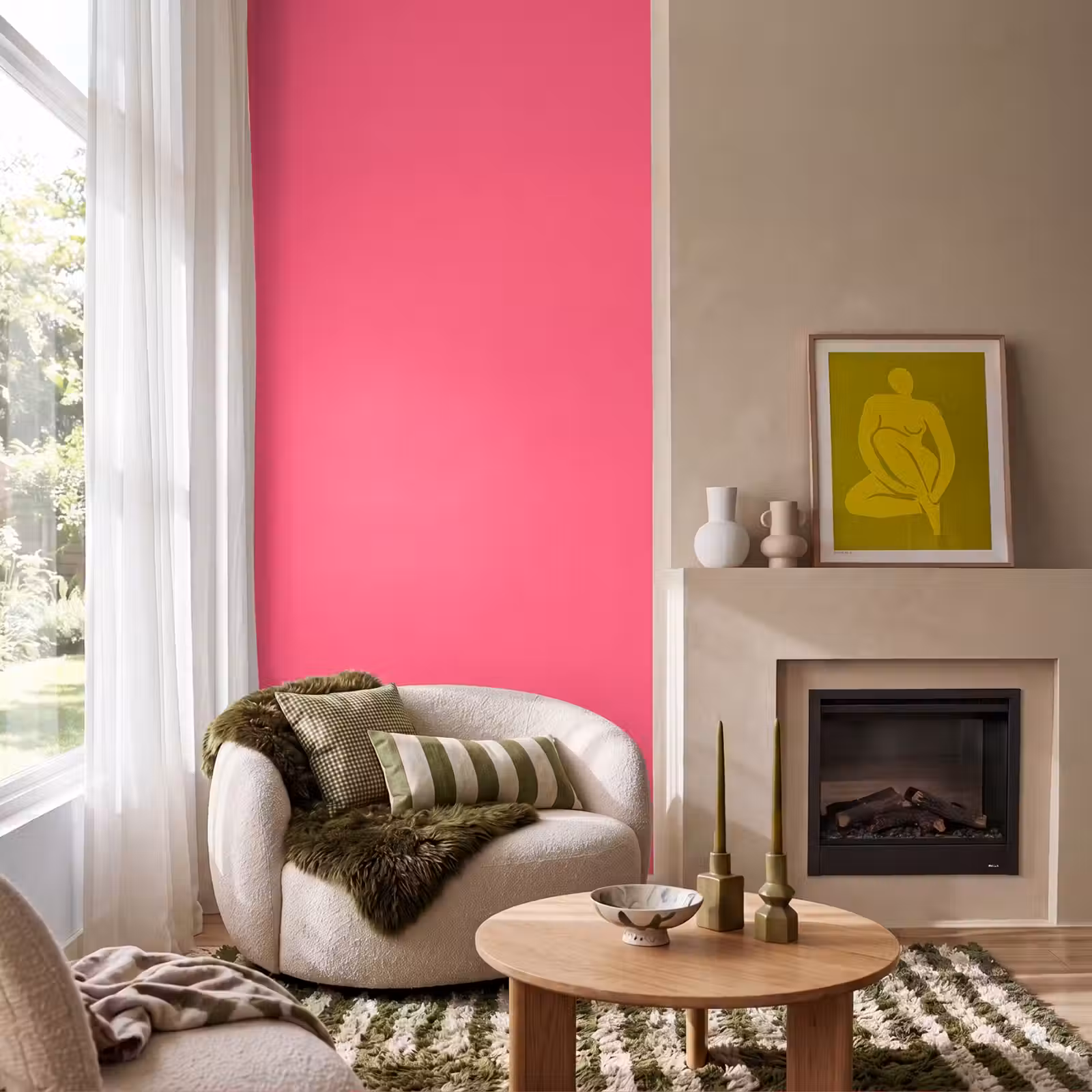 Behang - Neon - Flamingo - Roze — 1