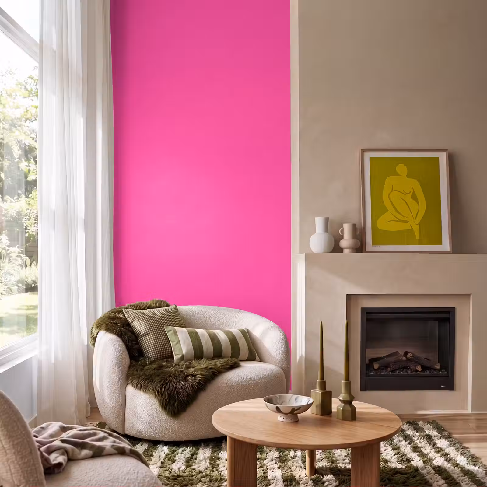 Behang - Electric - Magenta - Roze — 1