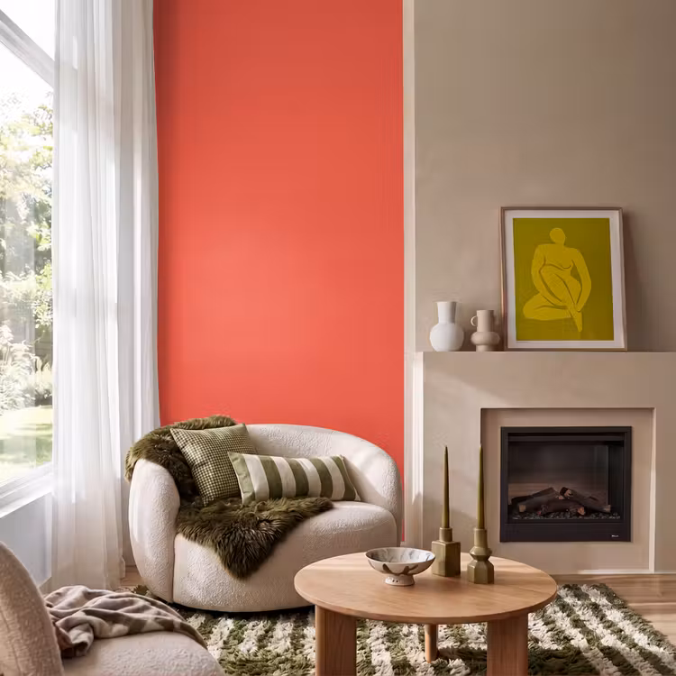 Behang - Burnt - Coral - Oranje — 1