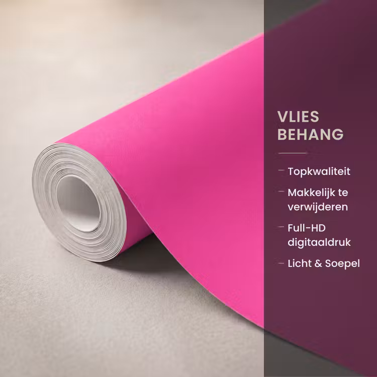 Behang - Hot - Fuchsia - Roze — 3