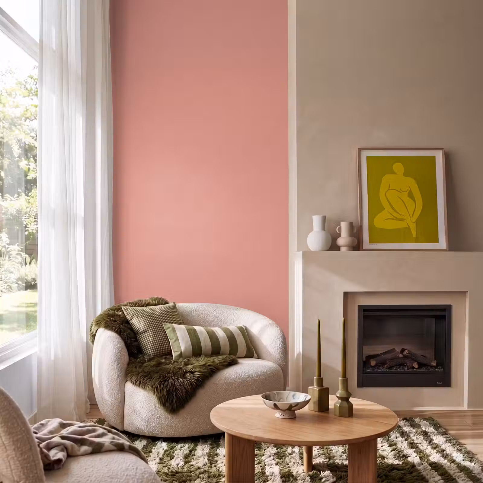 Behang - Earthy - Rose - Koraal — 1