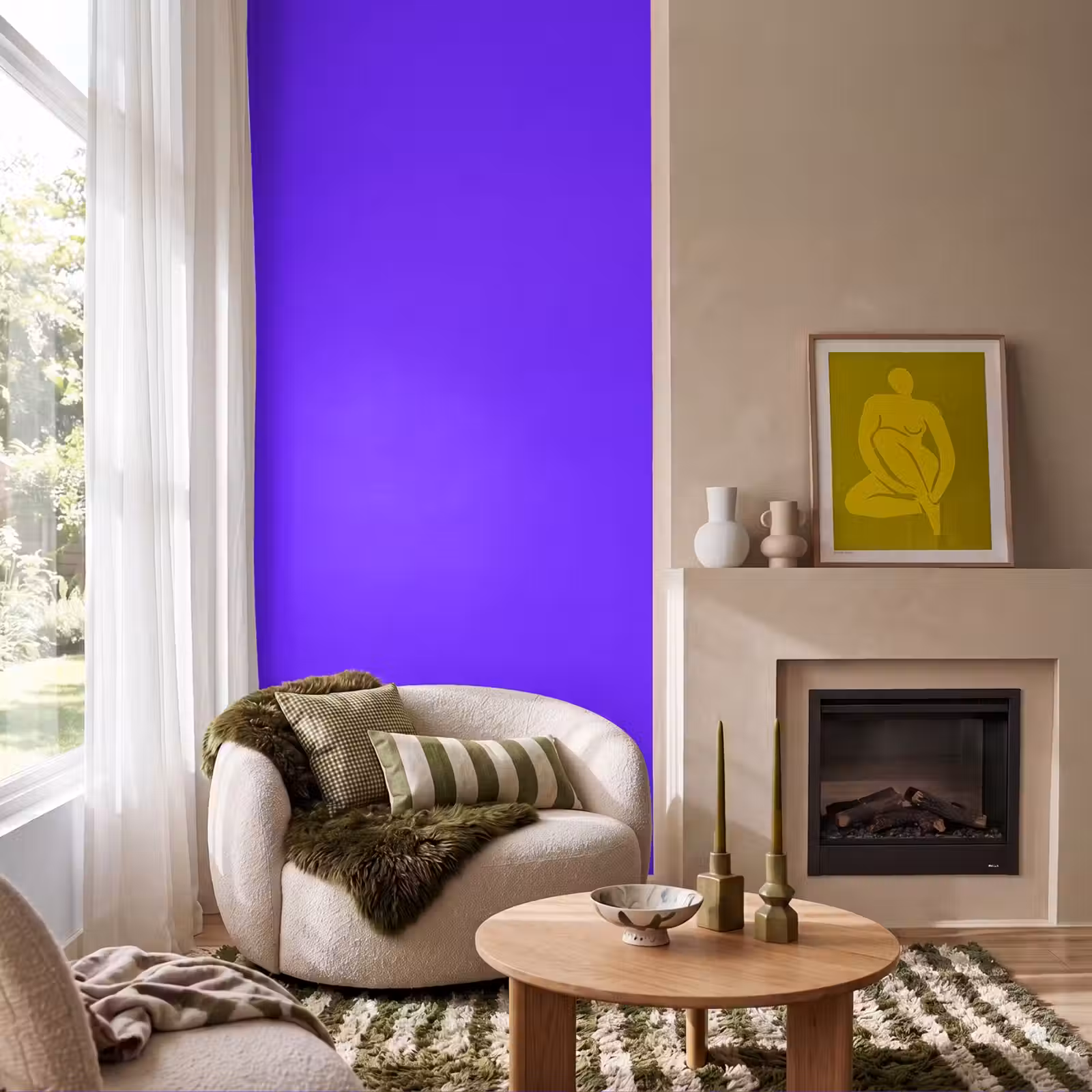 Behang - Electric - Indigo - Paars — 1