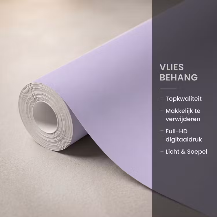 Behang - Pastel - Lilac - Paars — 3