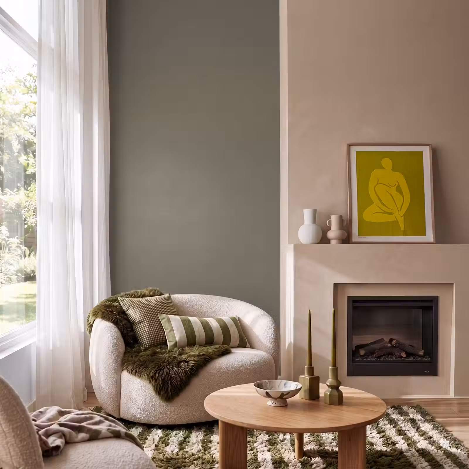 Behang - Deep - Khaki - Groen — 1
