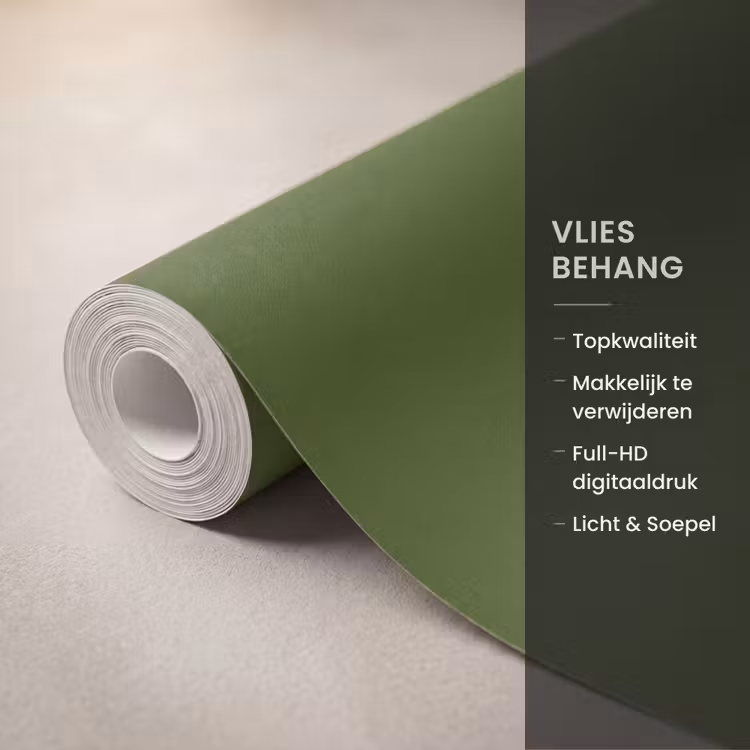 Behang - Olive - Drab - Groen — 3
