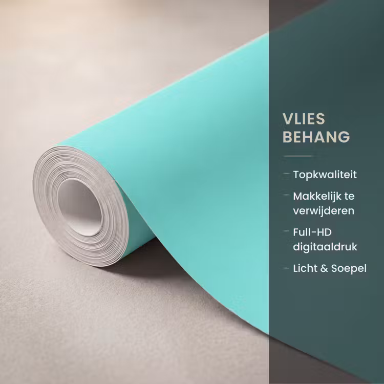Behang - Electric - Cyan - Turkoois — 3