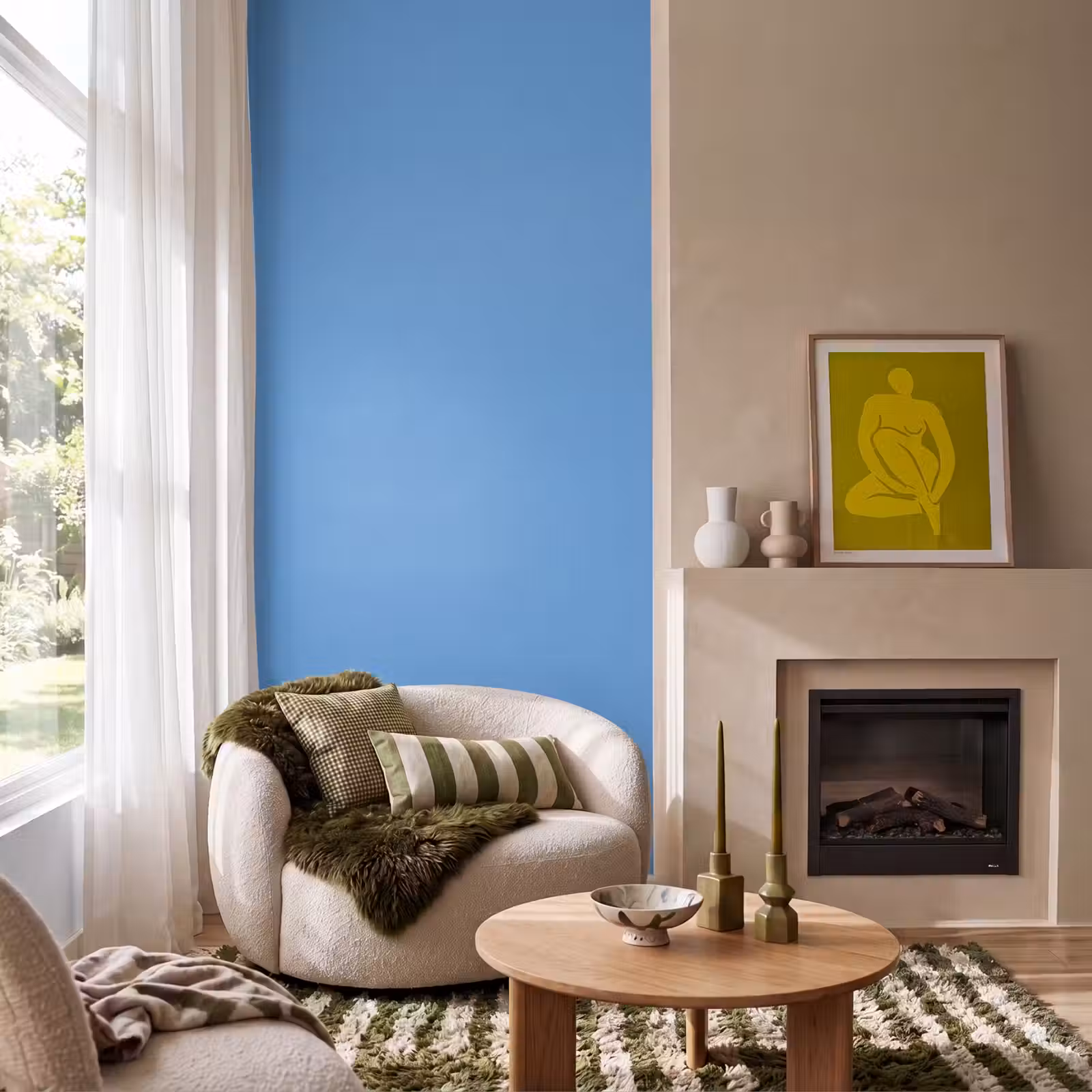 Behang - Cornflower - Blue - Blauw — 1
