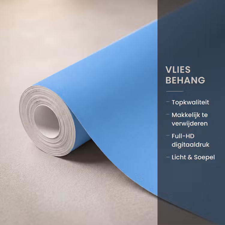Behang - Bright - Azure - Blauw — 3