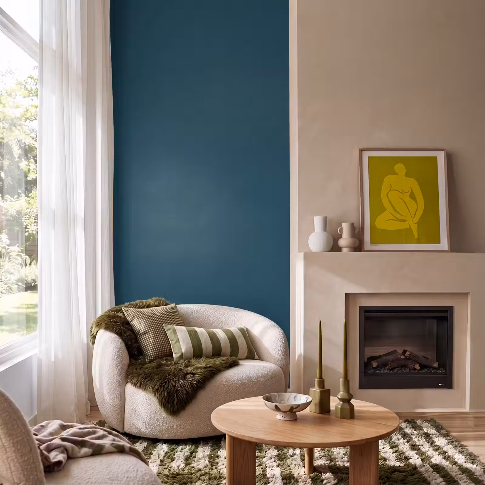 Behang - Dark - Indigo - Blauw — 1