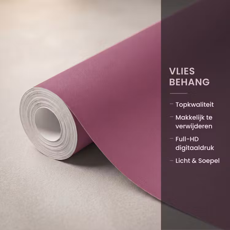 Behang - Deep - Rasberry - Rood — 3
