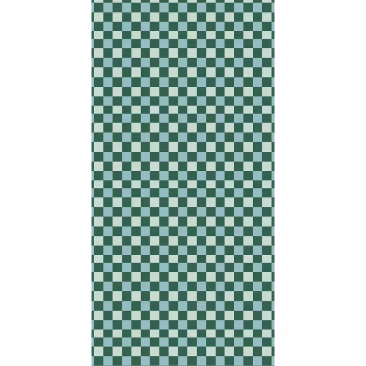 Behang - Schaakbord - Klassiek - Groen — 2