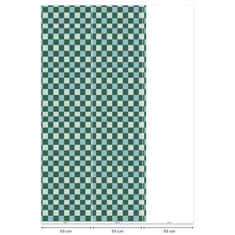 Behang - Schaakbord - Klassiek - Groen — 6