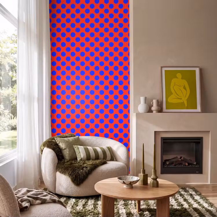 Behang - Dots - Klassiek - Rood — 1