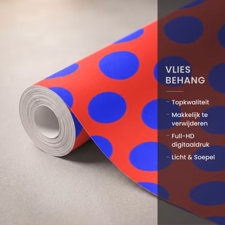 Behang - Dots - Klassiek - Rood — 3