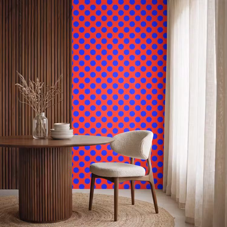 Behang - Dots - Klassiek - Rood — 4