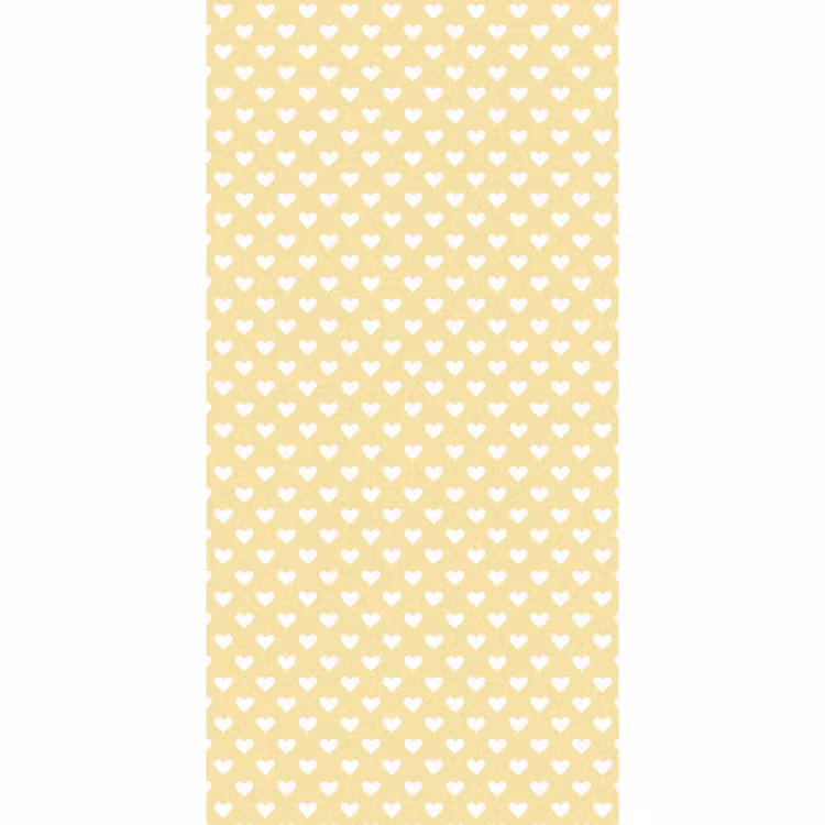Behang - Hartjes - Patroon - Geel — 2