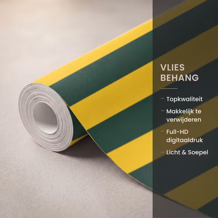 Behang - Klassiek - Strepen - Groen — 3