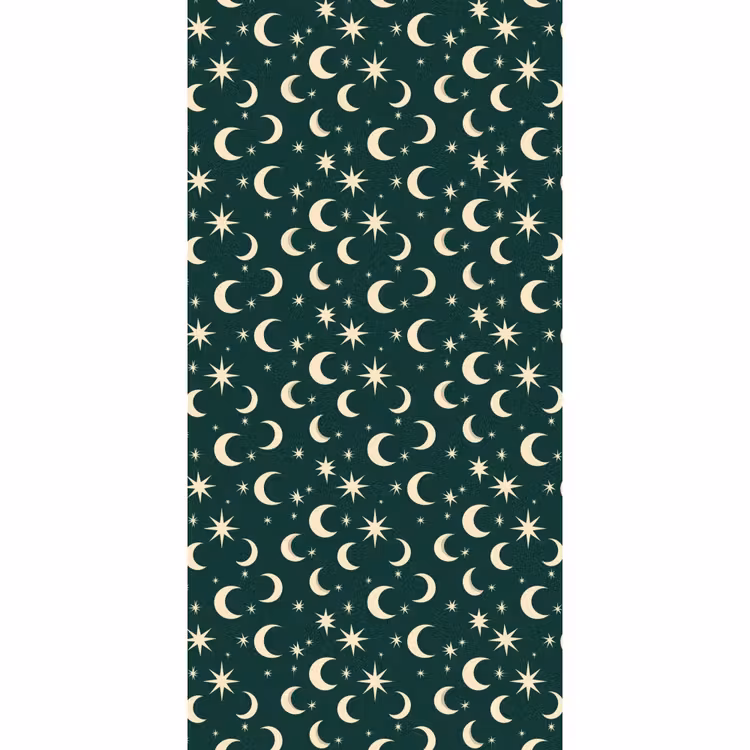 Behang - Manen - Sterren - Groen — 2