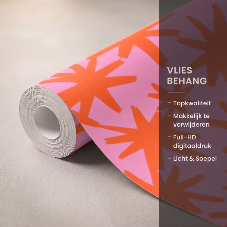 Behang - Modern - Sterren - Roze — 3