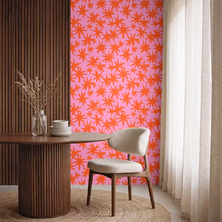 Behang - Modern - Sterren - Roze — 4