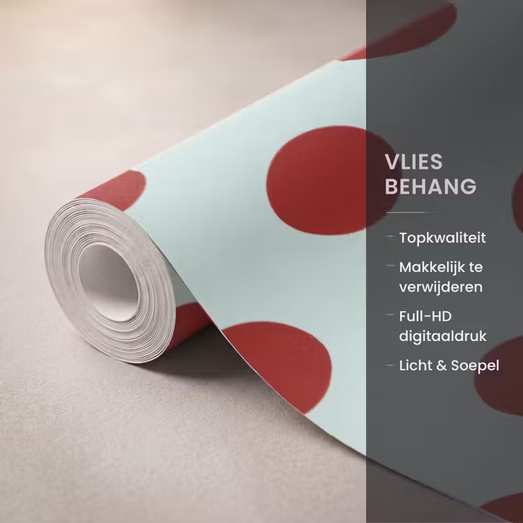 Behang - Polka - Dots - Rood — 3