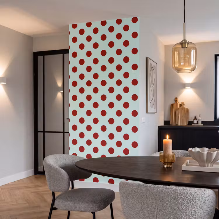 Behang - Polka - Dots - Rood — 5