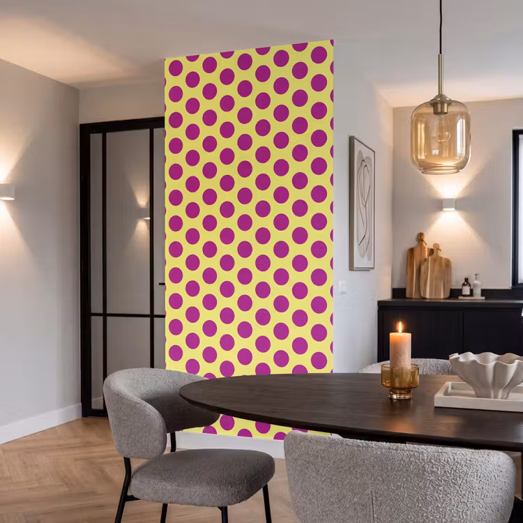 Behang - Dots - Klassiek - Geel — 5