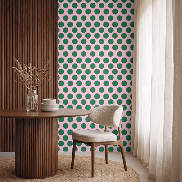 Behang - Polkadots - Patroon - Groen — 4