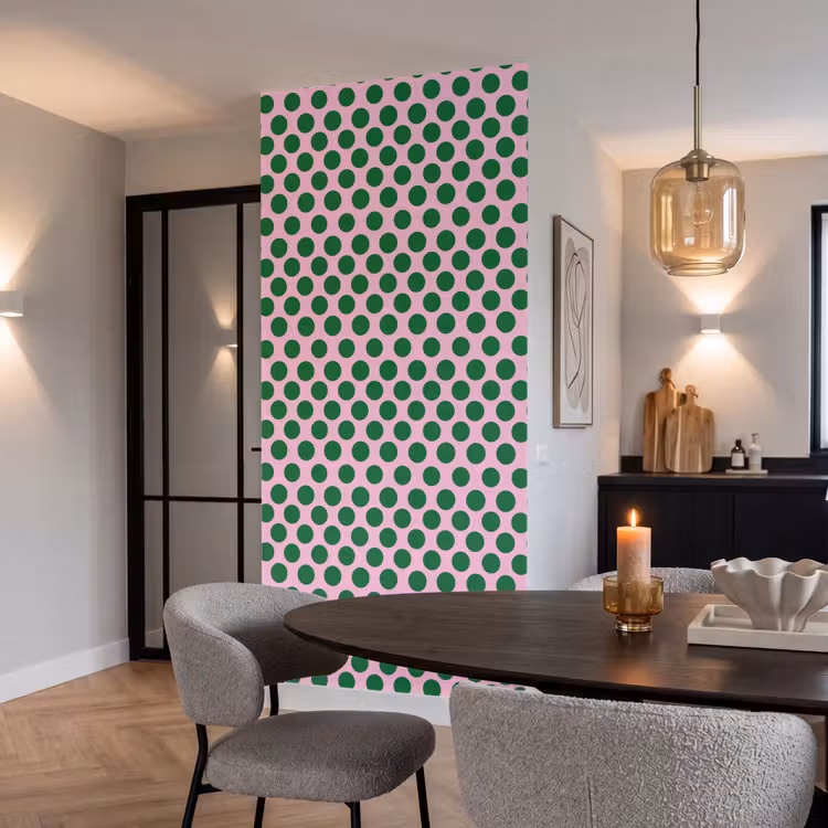 Behang - Polkadots - Patroon - Groen — 5