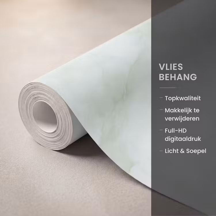 Behang - Groen - Marmer - Vloeiende aders — 3