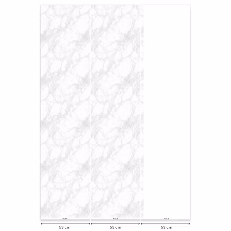 Behang - Minimalistisch - Wit - Grijze aders — 6