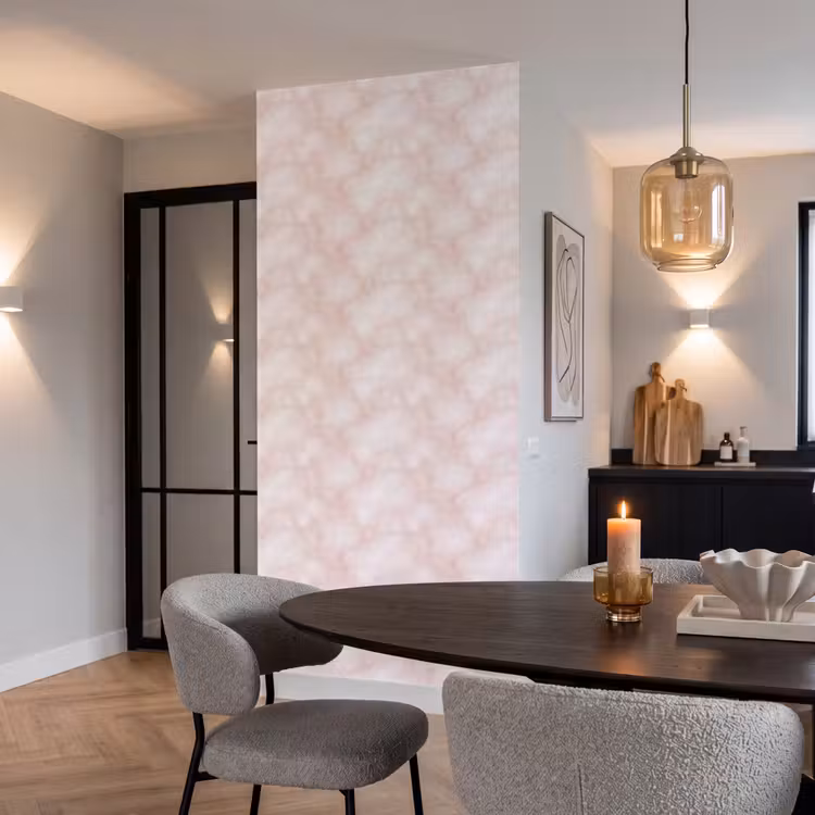 Behang - Roze - Marmer - Crème — 5