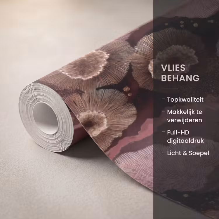 Behang - Koraal - Organisch - Roze — 3