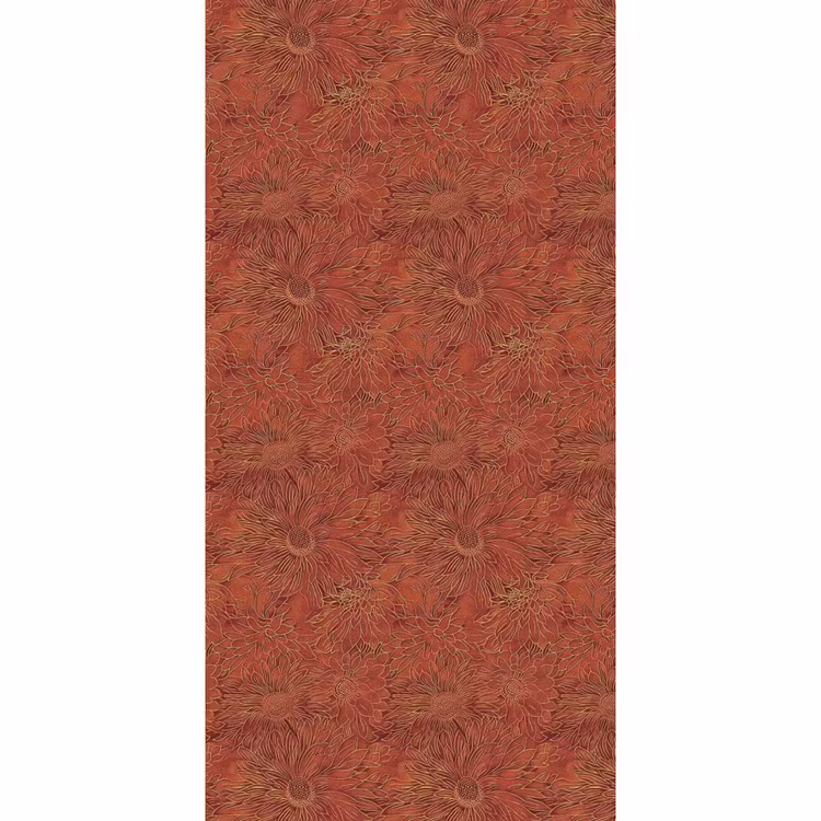 Behang - Oosters - Bloemen - Terracotta — 2