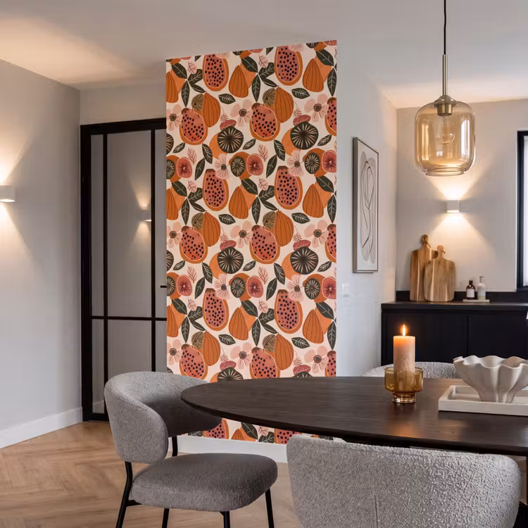 Behang - Papaja - Bloesem - Oranje — 5