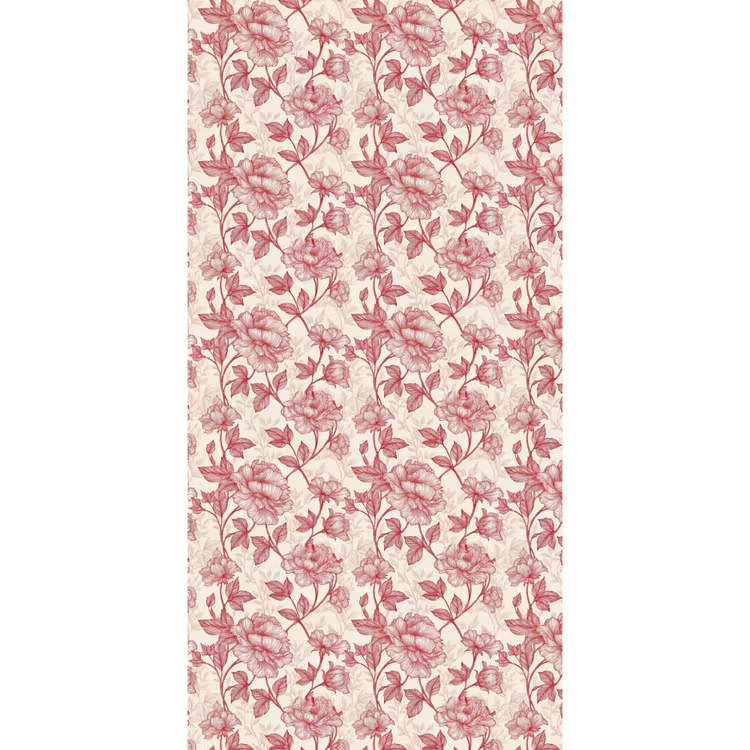 Behang - Pioenrozen - Modern - Rood β 2