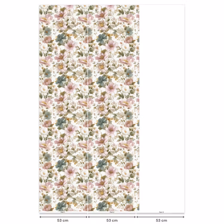 Behang - Bloemen - Patroon - Pastel — 6