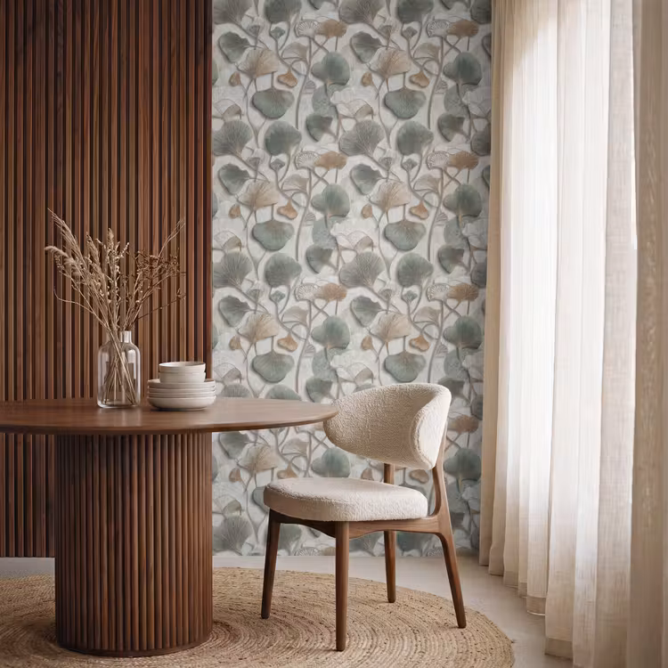 Behang - Elegant - Bladeren - Groen — 4