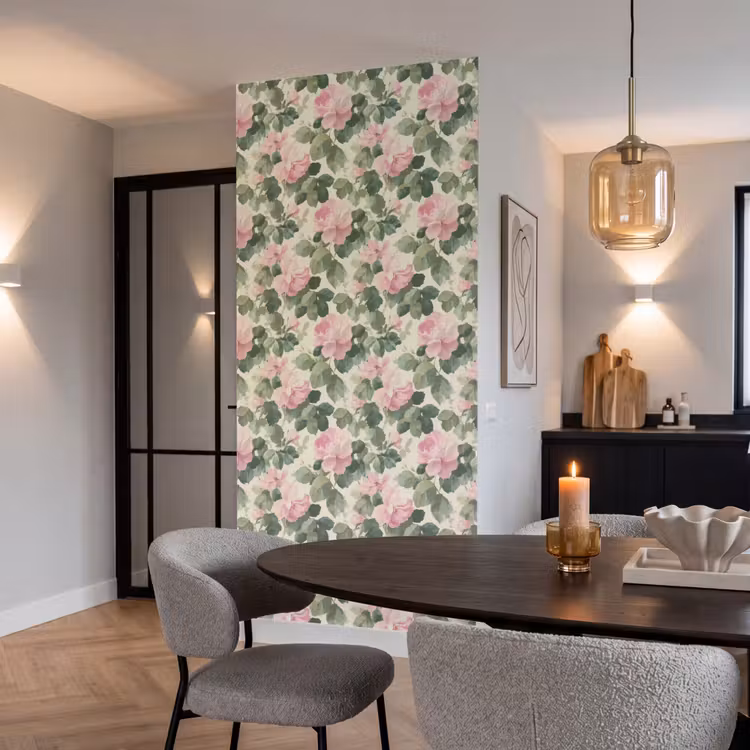 Behang - Rozen - Botanisch - Roze — 5