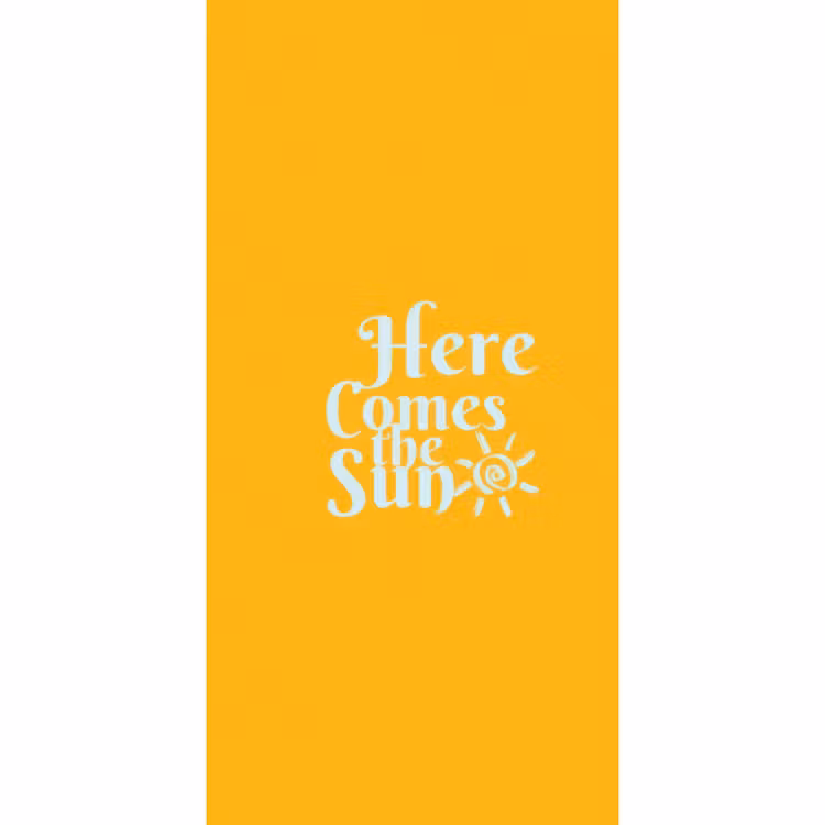 Behang - Geel - Blauw - Here comes the sun — 2