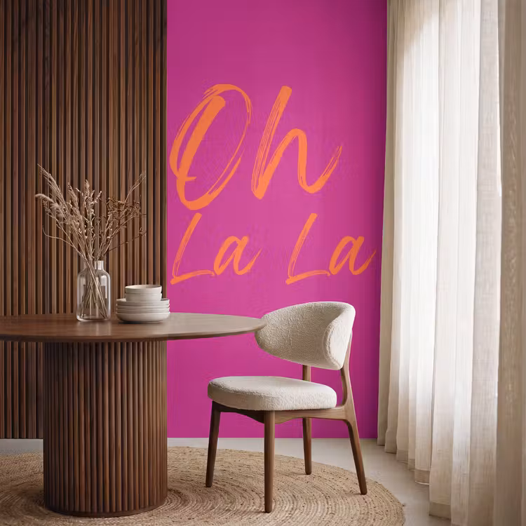 Behang - Oh la la - Oranje - Roze — 4
