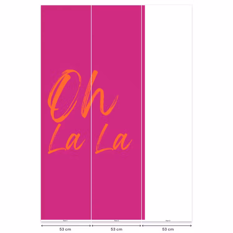 Behang - Oh la la - Oranje - Roze — 6