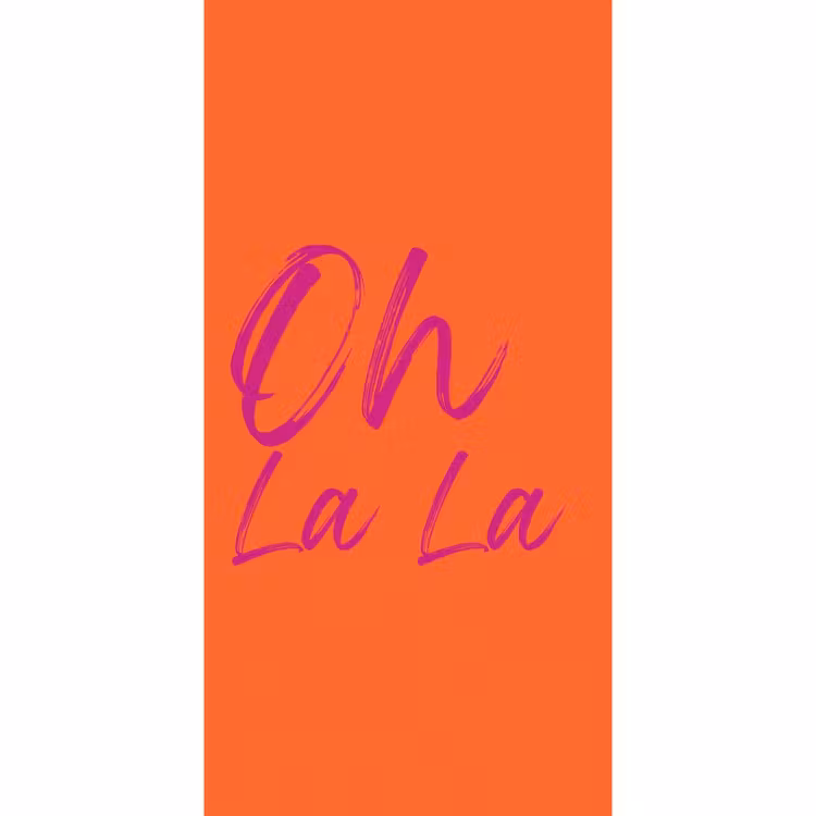 Behang - Oh la la - Oranje - Roze - Grafisch — 2