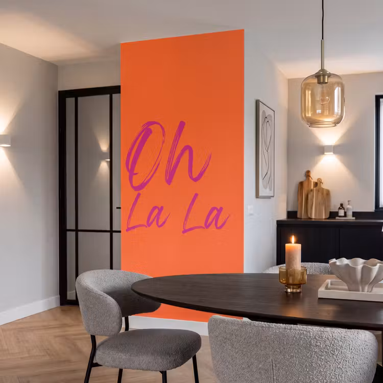 Behang - Oh la la - Oranje - Roze - Grafisch — 5