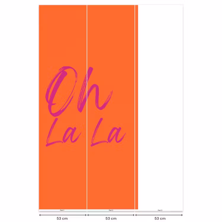 Behang - Oh la la - Oranje - Roze - Grafisch — 6