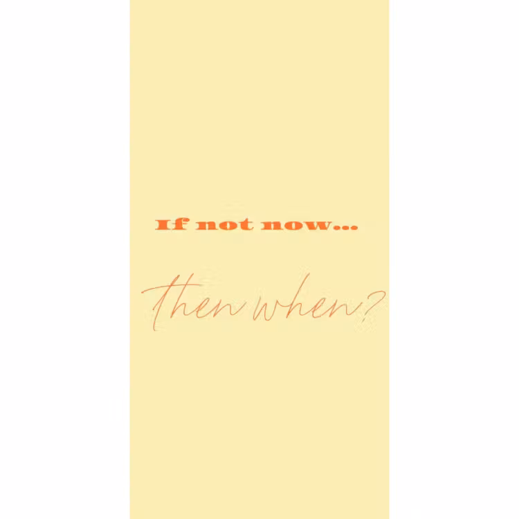 Behang - Geel - Oranje - if not now then when — 2