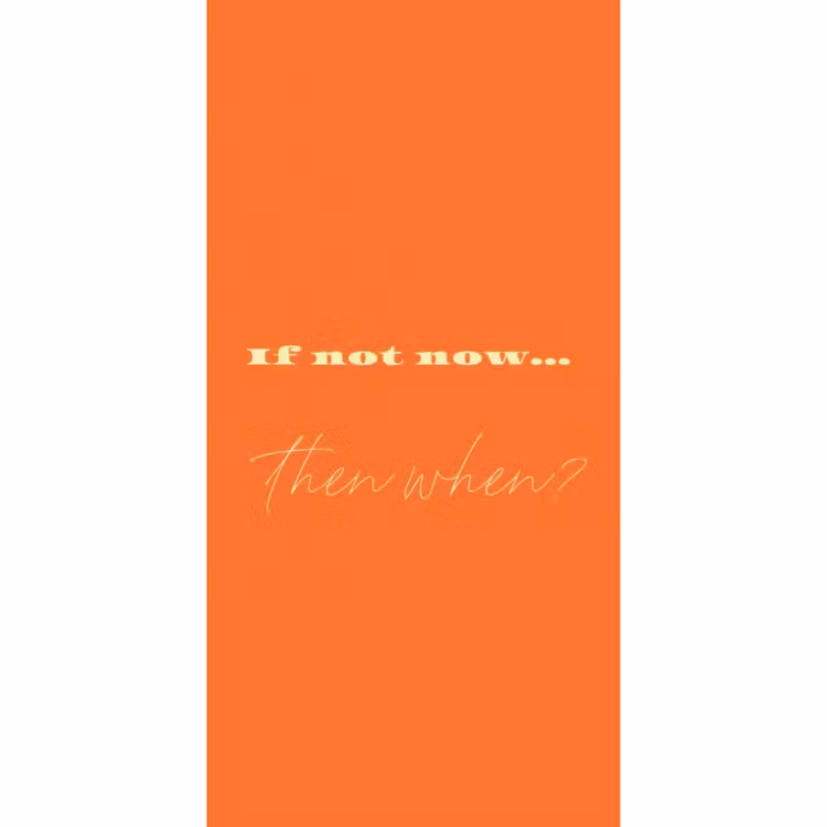 Behang - If not now then when - Oranje - Geel - Levendig — 2