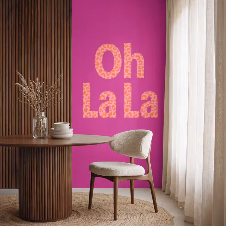 Behang - Oh la la - Luipaardprint - Roze — 4