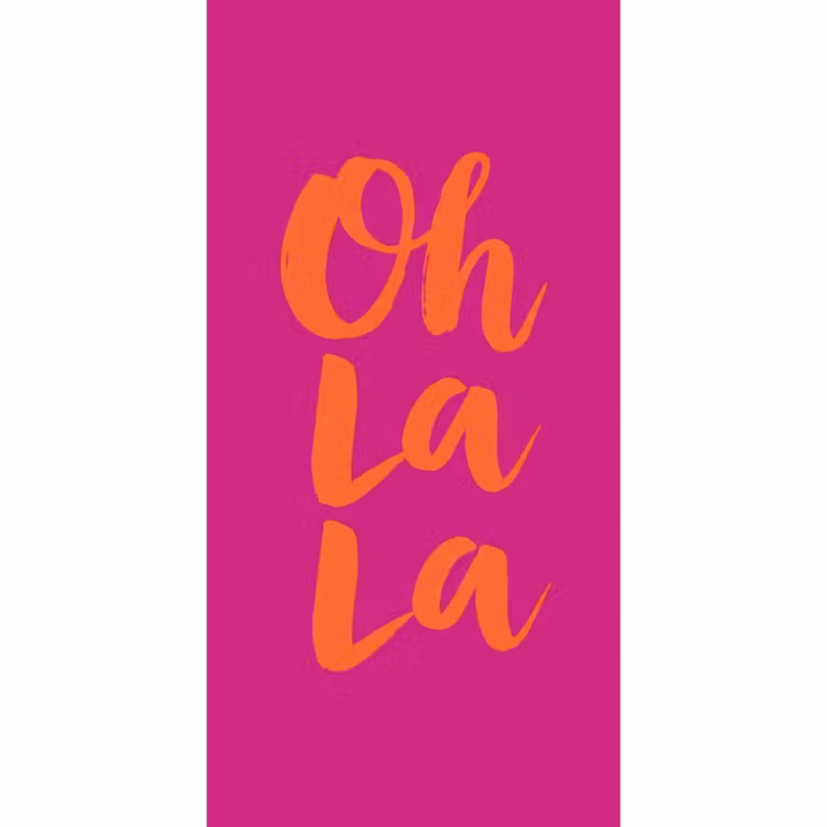 Behang - Oh la la - Roze - Oranje - Minimalistisch — 2